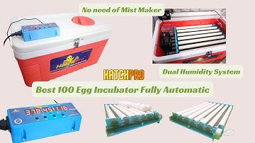 New Technology 100 Egg incubator fully automatic with tht20 controller and  dual humidity system