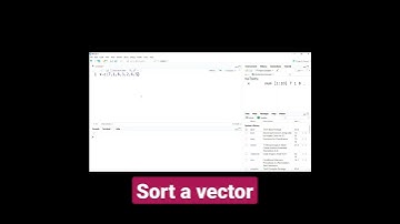 sort a vector in R programming language