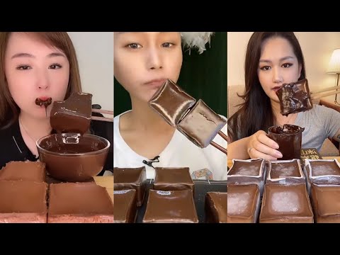 ASMR Chocolava Fudge Cake Dessert Mukbang || Chinese Mukbang shows || Dessert Party