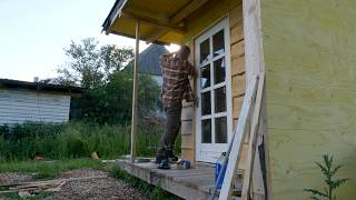 Father & Daughter Complete the Cozy Cabin (RAW VERSION part 2: cladding, roof & installing heat)