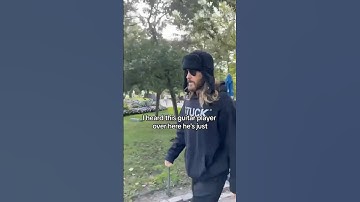 Ran into a guitarist in the park and invited him to play on stage 🎸 @thirtysecondstomars