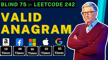 Best String interview Question java @ tesla, apple, google, amazon, meta, uber || Valid Anagram: 242