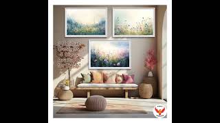 Serene Meadow Art 🌼 Watercolor Wall Decor Set Awaken Your Walls: Wildflower Dawn Art Series 🌄 screenshot 4