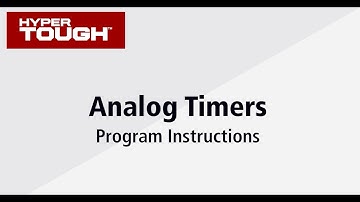 How to program your Hyper Tough Timer