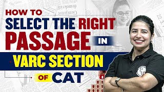 How to select the right passage in VARC section of CAT 2023 | MBA Wallah | Physics Wallah