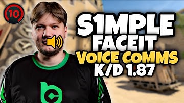 s1mple K/D 1.87 Carries in High Elo FACEIT! S1MPLE POV with COMMs CS2