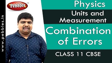 Combination of Errors : Units and Measurement | Physics | Class 11 | CBSE