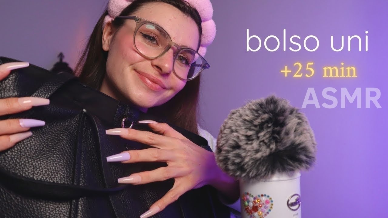 ASMR Qué Hay en Mi Bolso 🎒📚 Susurros Reales, Tapping y Cositas de Universidad
