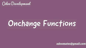 Write Onchange Functions in Odoo
