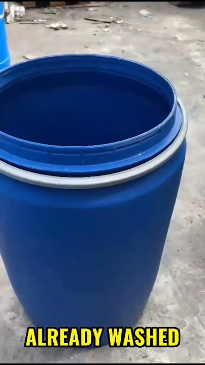 Used Open Top Plastic Blue Drum - 200L