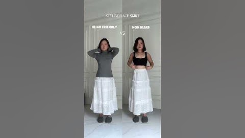 Hijab vs Non Hijab Outfit Ideas with Lace Skirt!💃