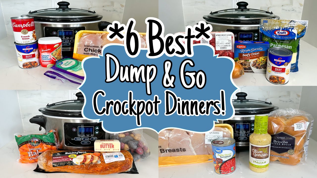 4 BEST Dump and Go Crockpot Recipes  CHEAP Quick & Easy Slow Cooker Meals  Your Family Will Love 