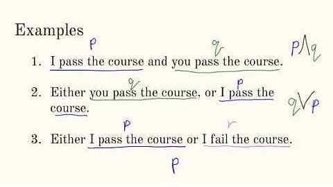 Symbolic Logic Conjunctions and Disjunctions