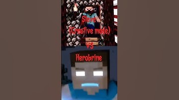 Herobrine vs Steve (Creative mode)😈😈#minecraft#herobrine#steve#shorts