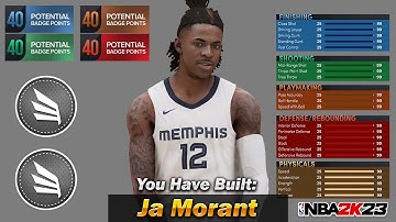 BEST JA MORANT BUILD ON NBA 2K23 NEXT GEN!!!