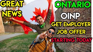 Ontario OINP open Employer Job Offer stream from today || Hindi ||