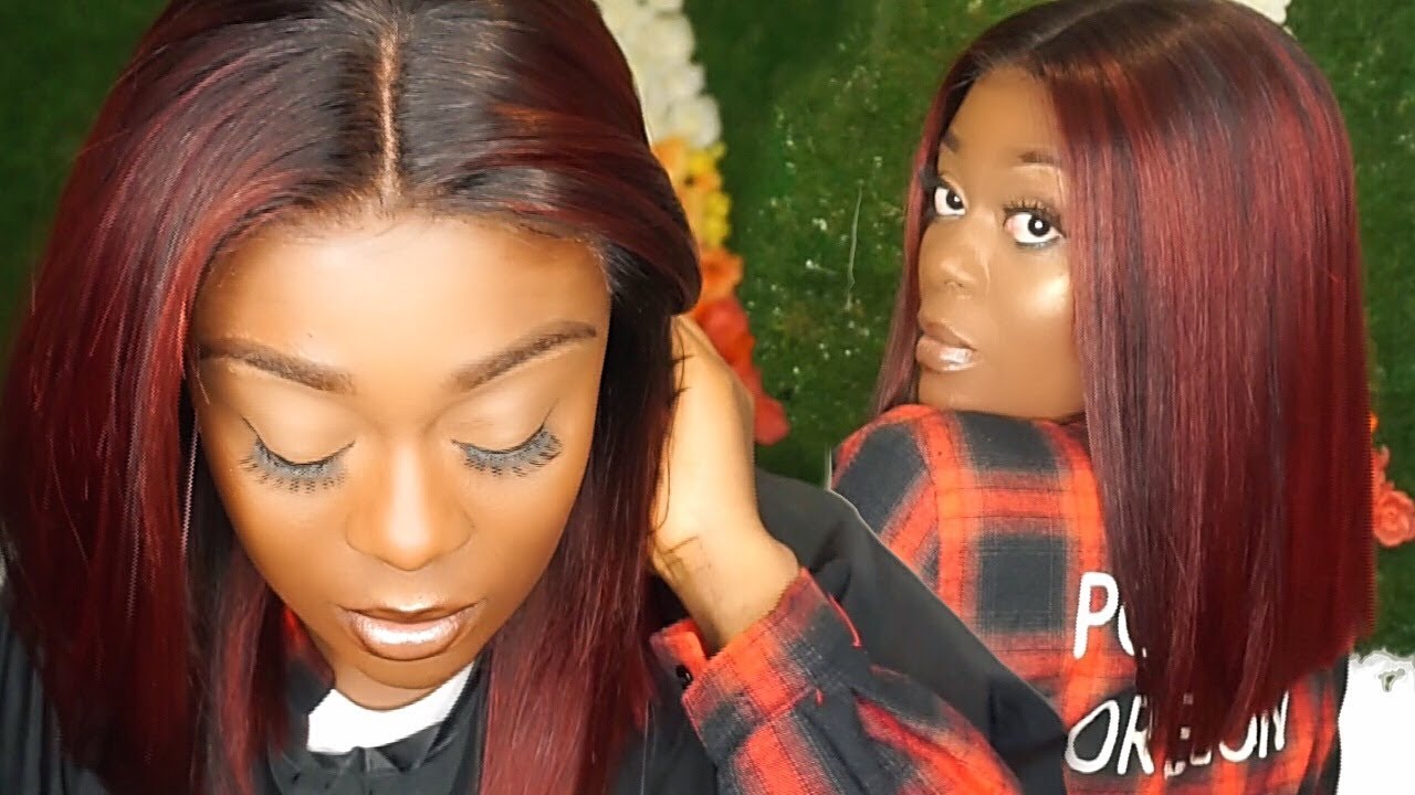HOW TO TRANSFORM YOUR BLACK WIG TO RED WITH HIGHLIGHTS FOR DARK SKIN FT  EULLAIR HAIR - YouTube