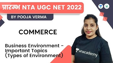 Unit 1| Business Environment - Important Topics ( Types of Environment) | Commerce | UGC NET | Pooja