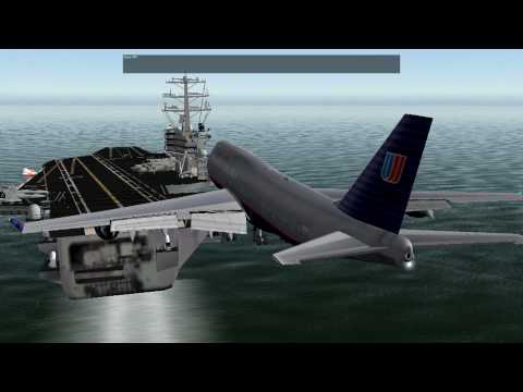 X-Plane 9 - Boeing 747 Aircraft Carrier landing
