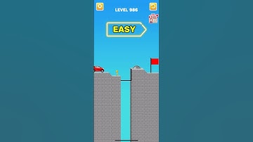 draw bridge puzzle game play level 986 #gaming #drawing #Shorts