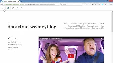 ePortfolios in Wordpress - Video 8: Adding a Menu