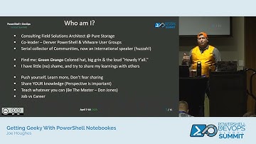 PowerShell Summit 2025 - Getting Geeky With PowerShell Notebooks by Joe Houghes