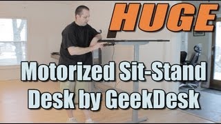 Huge Motorized Sit-Stand Standing Desk by GeekDesk