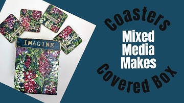 Mixed Media Makes- Napkins, Tacky When Dry Medium, Gold Transfer Foil