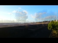 panorama of the sea front with a time lapse overlay in 0% saturation.