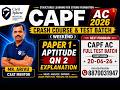 📚 CAPF AC 2026 Crash Course &amp; Test Batch | Paper 1 Aptitude – Question 02 Explanation