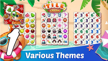 Tile Crush - Brain Puzzle Game Gameplay Walkthrough #1 - level 1 ~ 5 (Android, IOS)