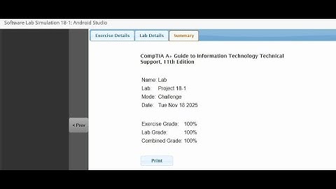Software Lab Simulation 18-1: Android Studio