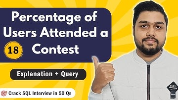 Percentage of Users Attended a Contest | Leetcode 1633 | Crack SQL Interviews in 50 Qs  #mysql