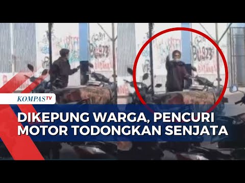 Aksi Curanmor di Bekasi Kepergok Warga, Pelaku Todongkan Senjata @kompastv