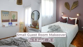 Extreme Small Guest Room Makeover On A Budget - Pt. 2│10sq m Bedroom│ DIY Room Decor Aesthetic 2021✨