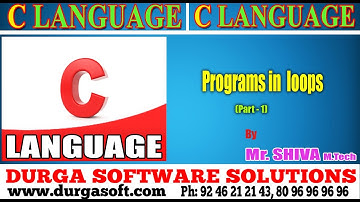C language ||Programs in  loops  Part - 1  by Shiva