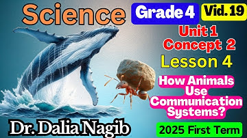 ساينس رابعه ابتدائي ترم اول  𝐒𝐜𝐢𝐞𝐧𝐜𝐞 𝐆𝐫𝐚𝐝𝐞 𝟒 𝐂𝐨𝐧𝐜𝐞𝐩𝐭 𝟐 𝐋𝐞𝐬𝐬𝐨𝐧 4 𝗛𝗼𝘄 𝐀𝐧𝐢𝐦𝐚𝐥 𝐔𝐬𝐞 𝐂𝐨𝐦𝐦𝐮𝐢𝐧𝐜𝐚𝐭𝐢𝐨𝐧 𝐒𝐲𝐬𝐭𝐞𝐦