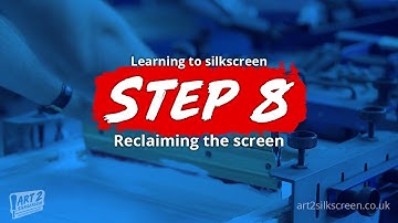 Art 2 Silkscreen - Step 8 - Reclaiming the Screen
