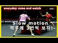 WANG Manyu vs CHEN Meng slow motion table tennis help me forehand drive