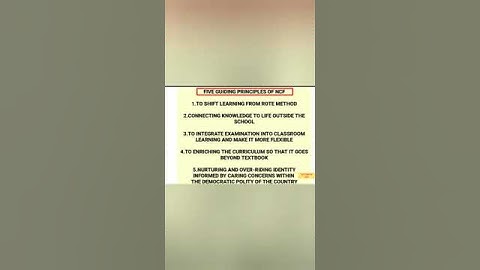 Five guiding principles of NCF