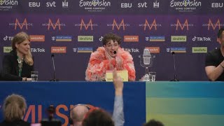 Switzerland's Nemo overjoyed after winning Eurovision Song Contest