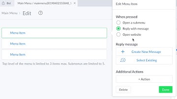 Building a Main Menu in ManyChat