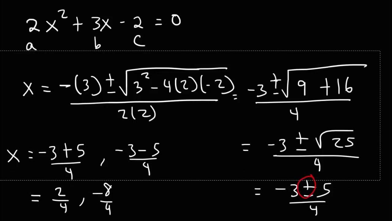 How To Solve Quadratic Equations Using The Quadratic Formular
