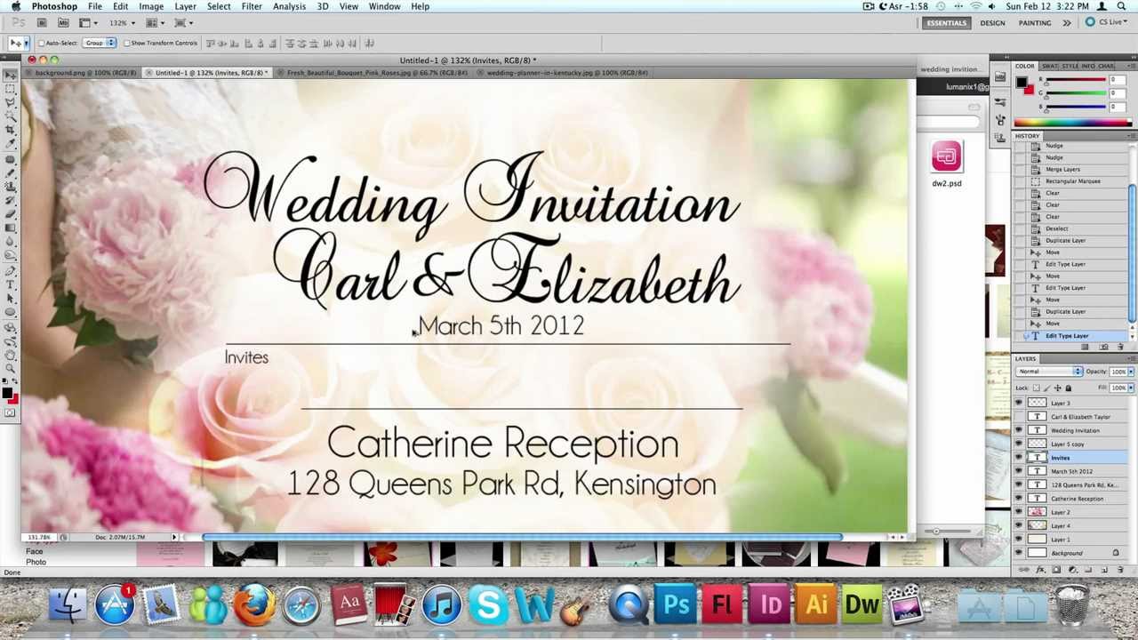 Christian wedding invitation psd