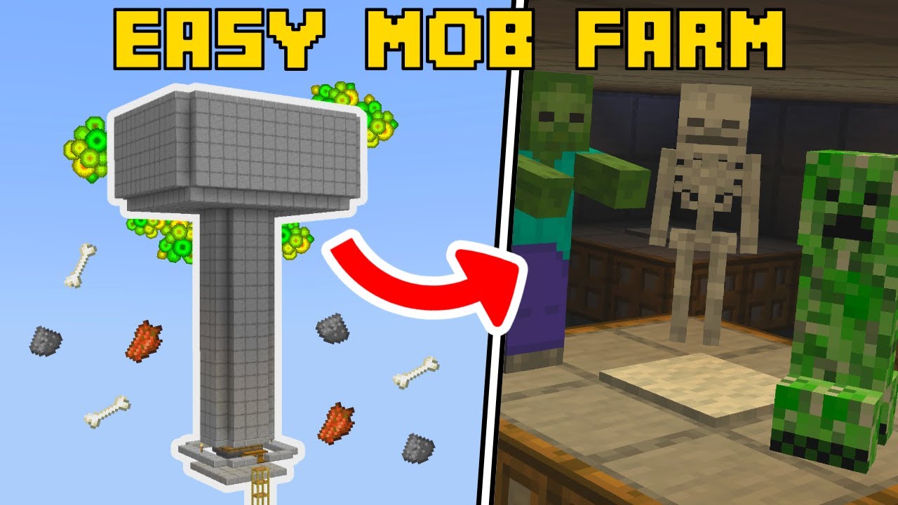 EASY MOB FARM in Minecraft 1.21! - Bedrock & Java Edition Tutorial ...