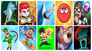 Game Overs - Hungry Shark Evolution, Bowmasters, Red Ball 4, Soul Knight, Robbery Bob 2, Ski Safari screenshot 3