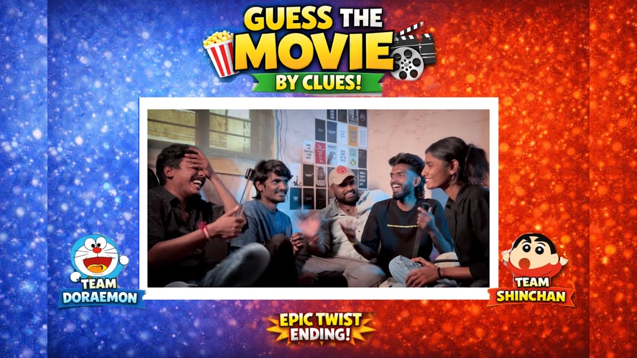 Guess the Movie by Clues Challenge 😂 | Doraemon vs Shinchan Team | Unexpected Twist | Tamil Vlog 