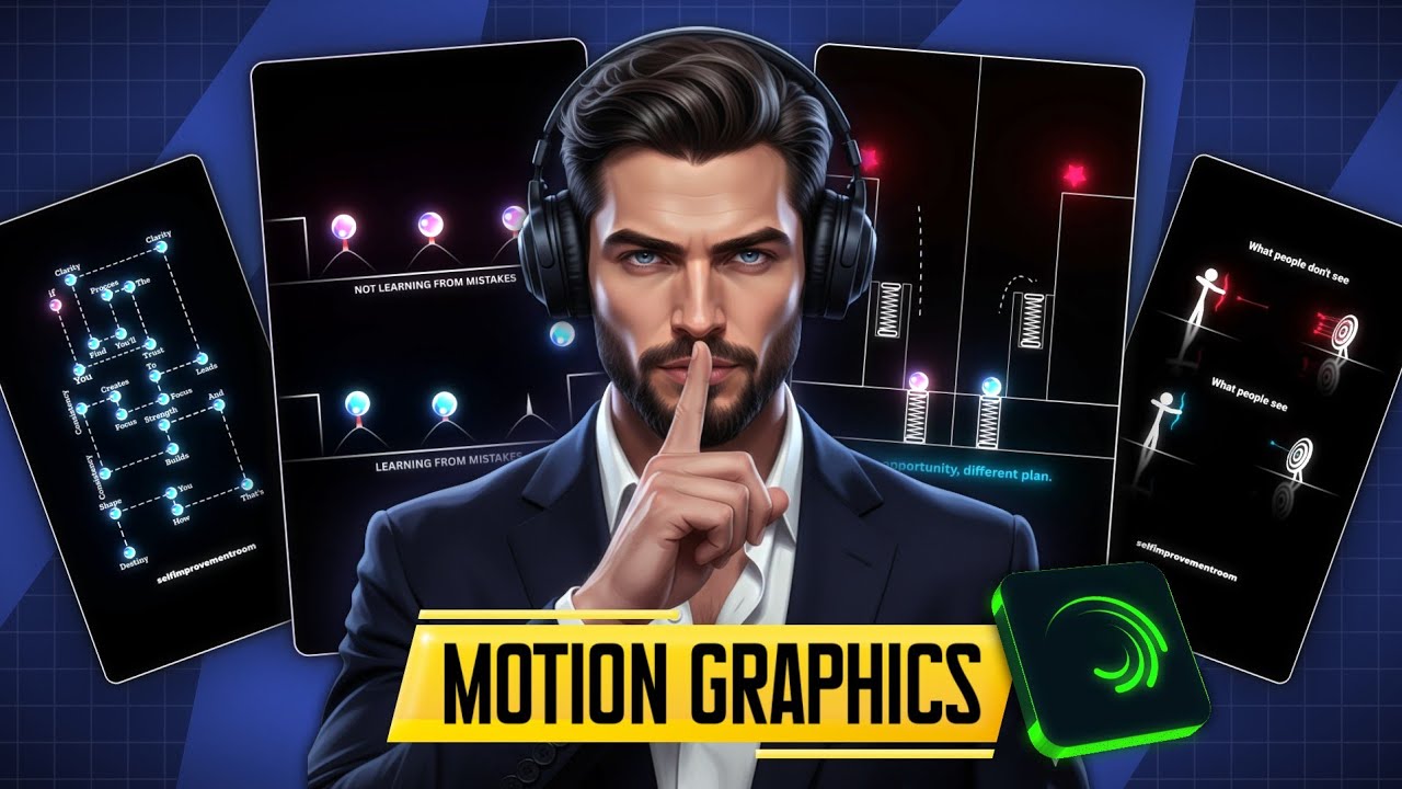 Motivational Motion Graphics Tutorial in Hindi | Alight Motion Tutorial ...