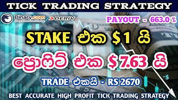 High profit binary tick trading new strategy sinhala | stake $1 profit $6.63 binary best Strategy