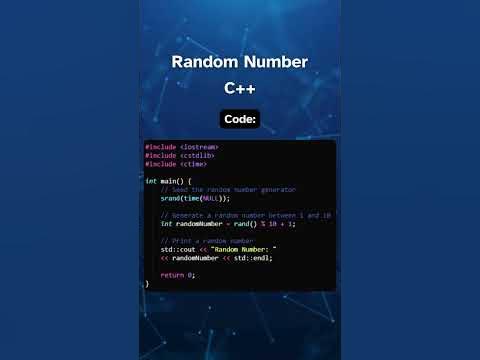 Random Number Generator in C++ #coding #cplusplus #tutorial #developer ... image.